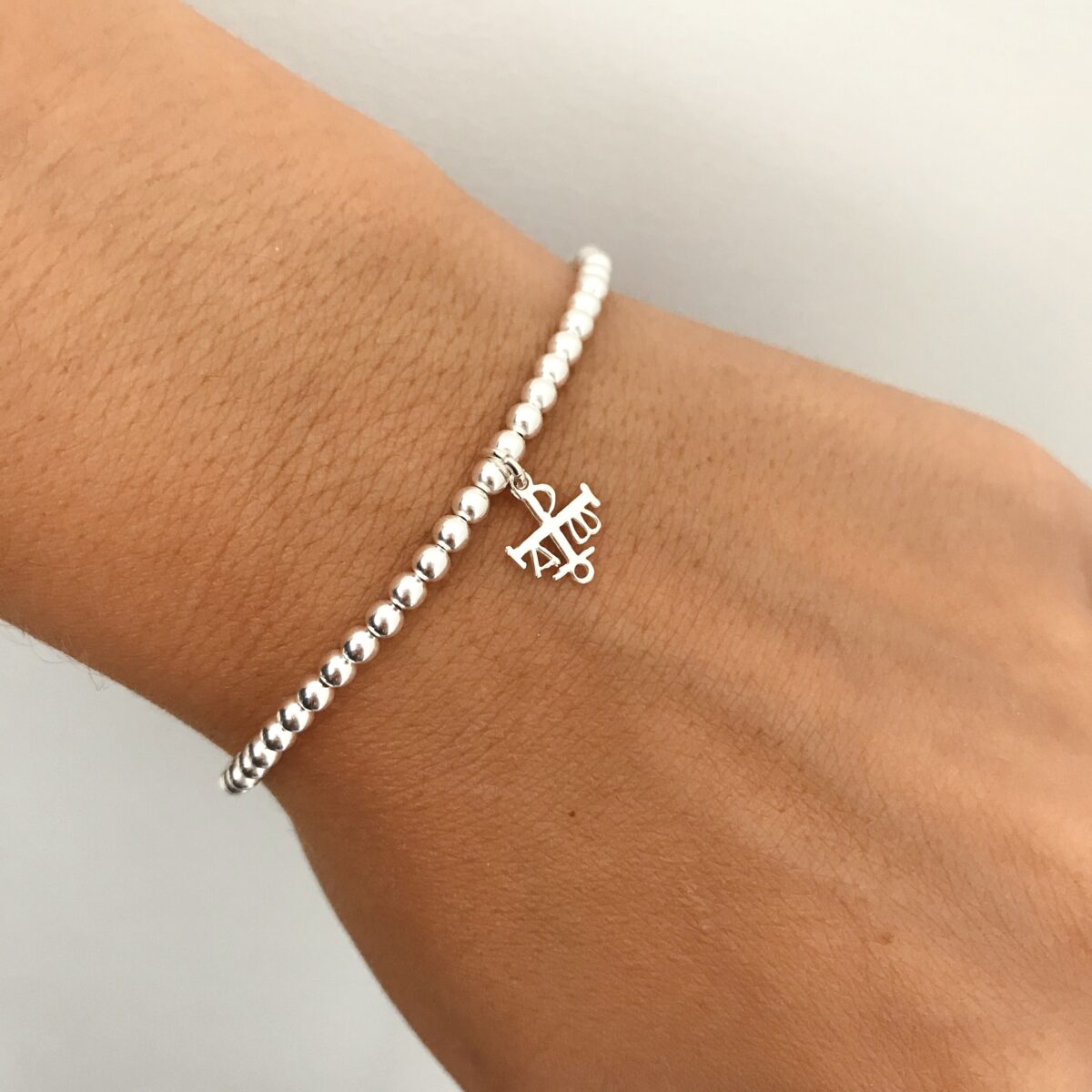 pulsera crismon plata