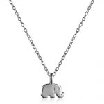 collar elefante plata