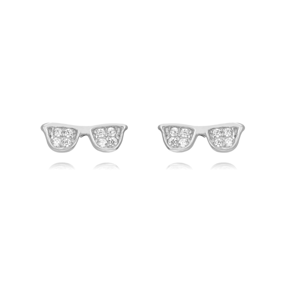 Pendientes gafas de sol plata