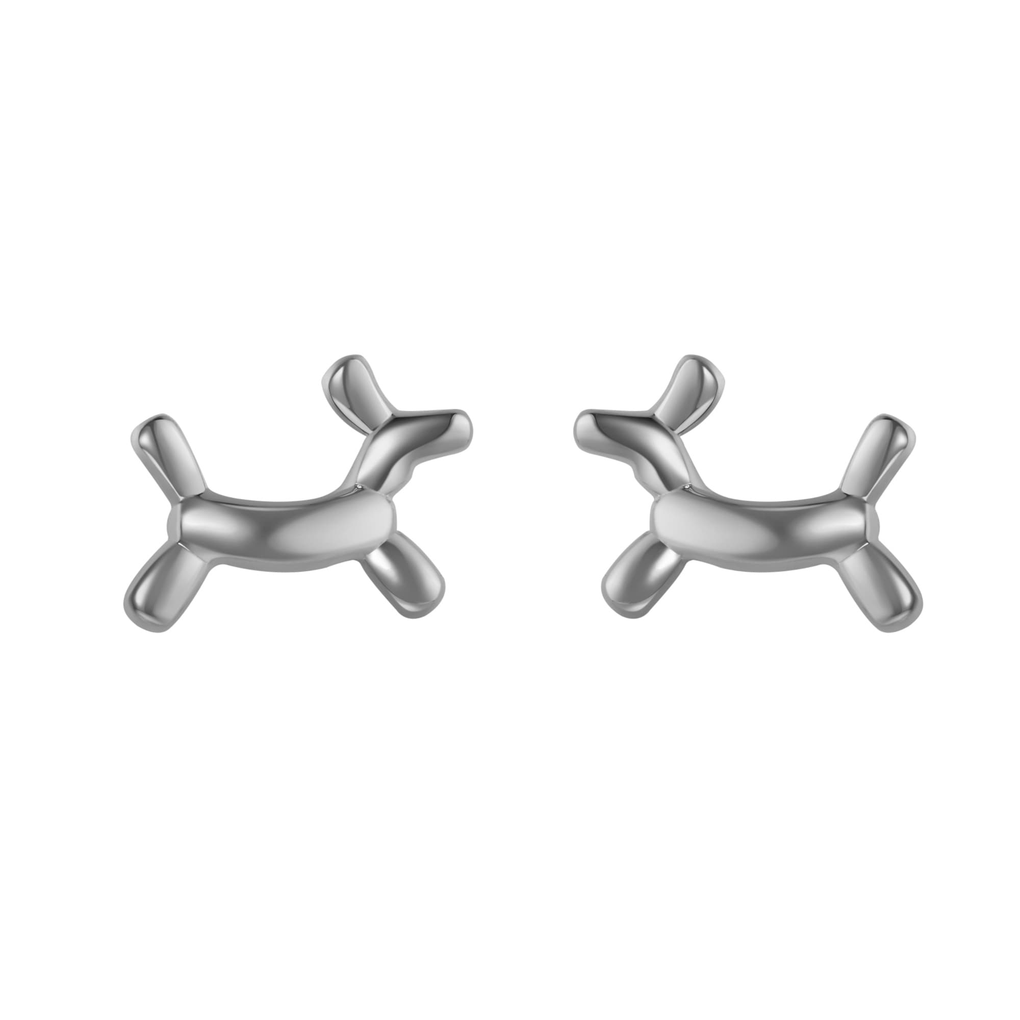 pendientes perro plata