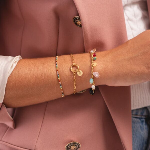 Pulsera Circulo Letra Chapa - Imagen 2
