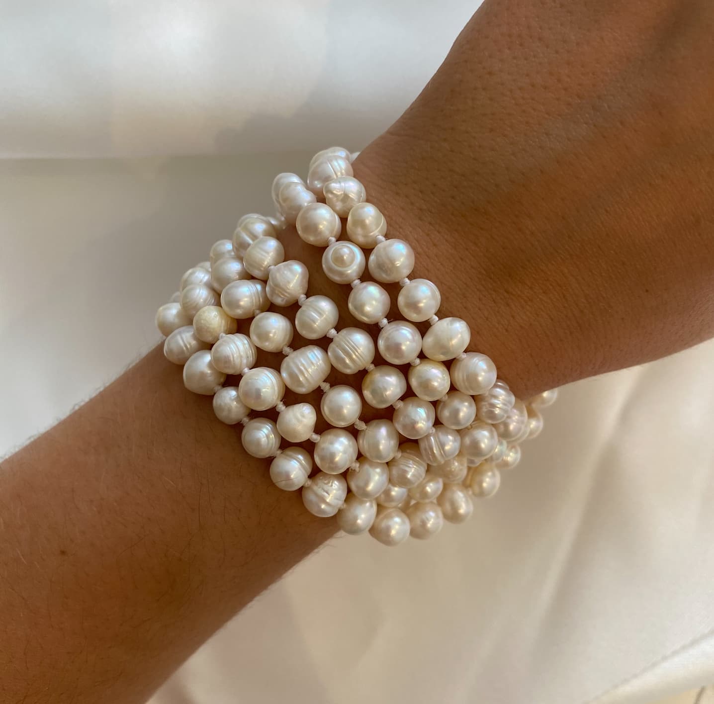 collar multiposicion perlas