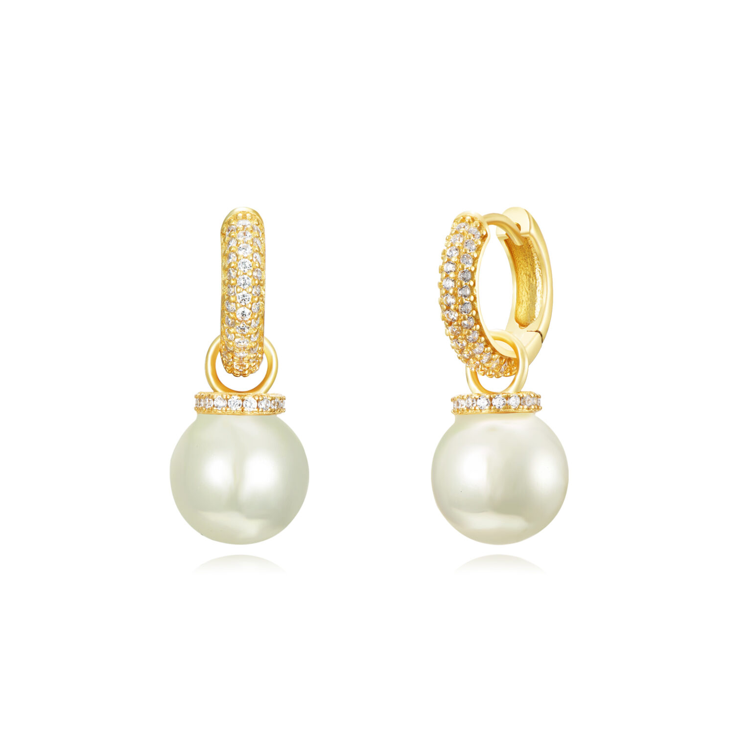 pendientes perla eve dorado