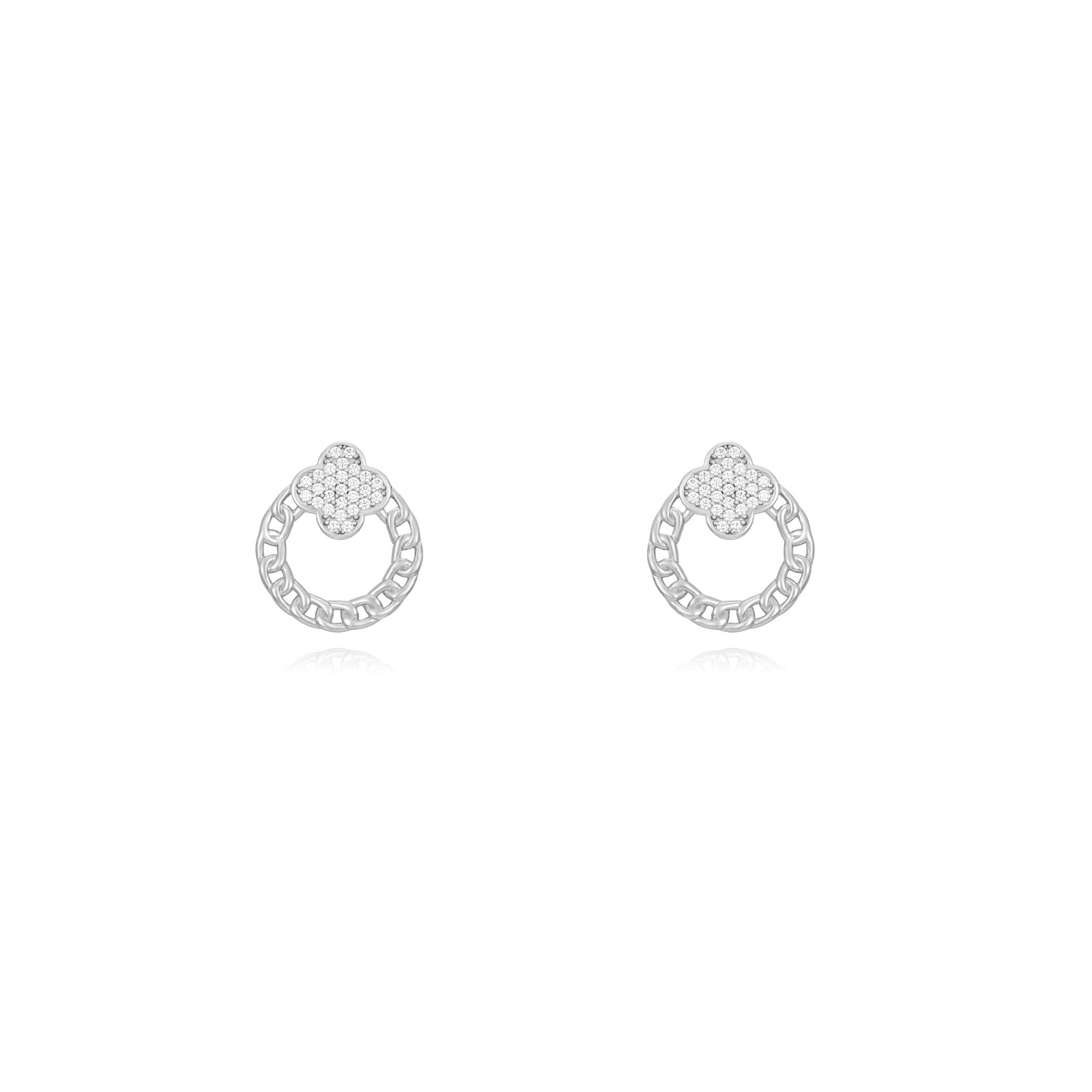 pendientes circulo plata