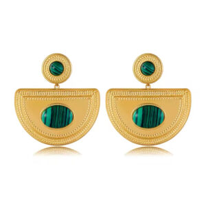 Pendientes Lola Malaquita Verde