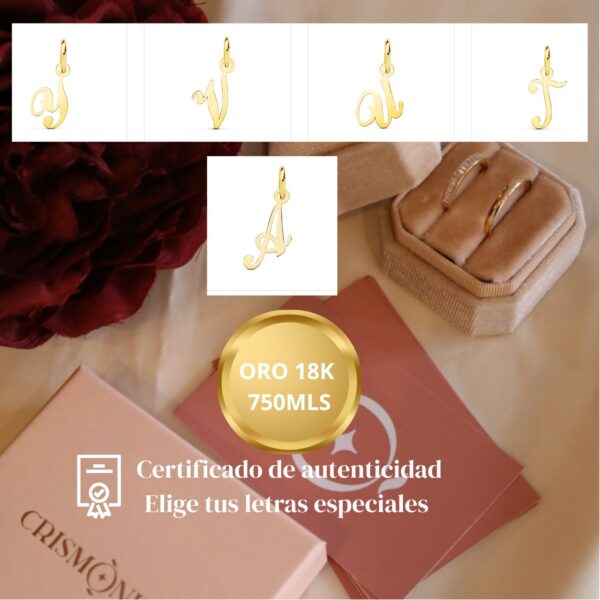Colgante Letra Inglesa ORO 18K Edición Limitada - Imagen 3