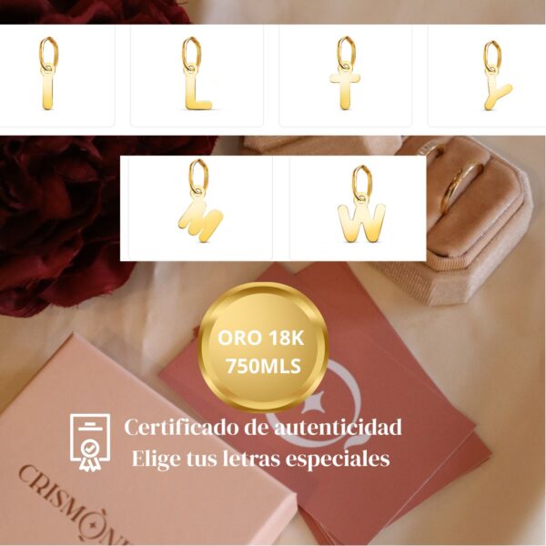 Colgante Letra Redonda ORO 18K Edición Limitada - Imagen 3