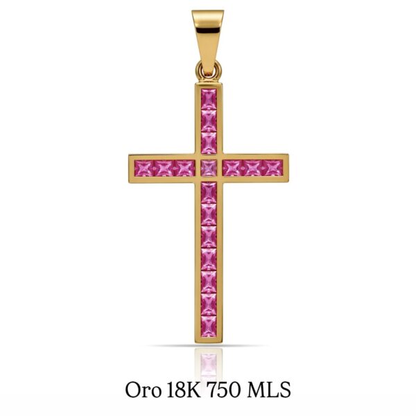 Colgante Cruz Rubi ORO 18K Edición Limitada