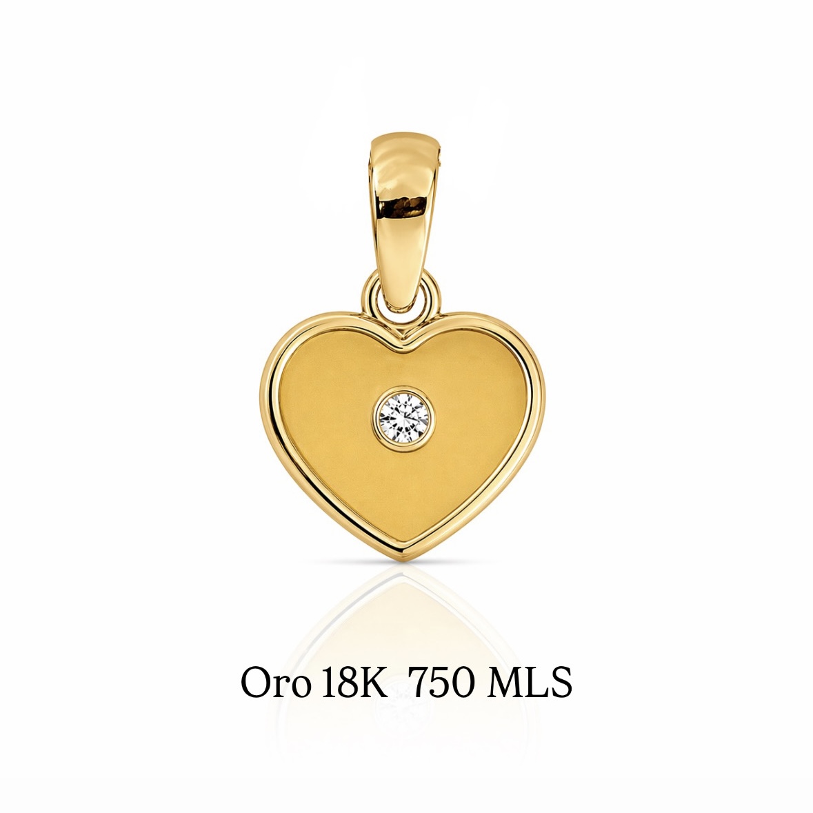 Colgante corazon oro 18k