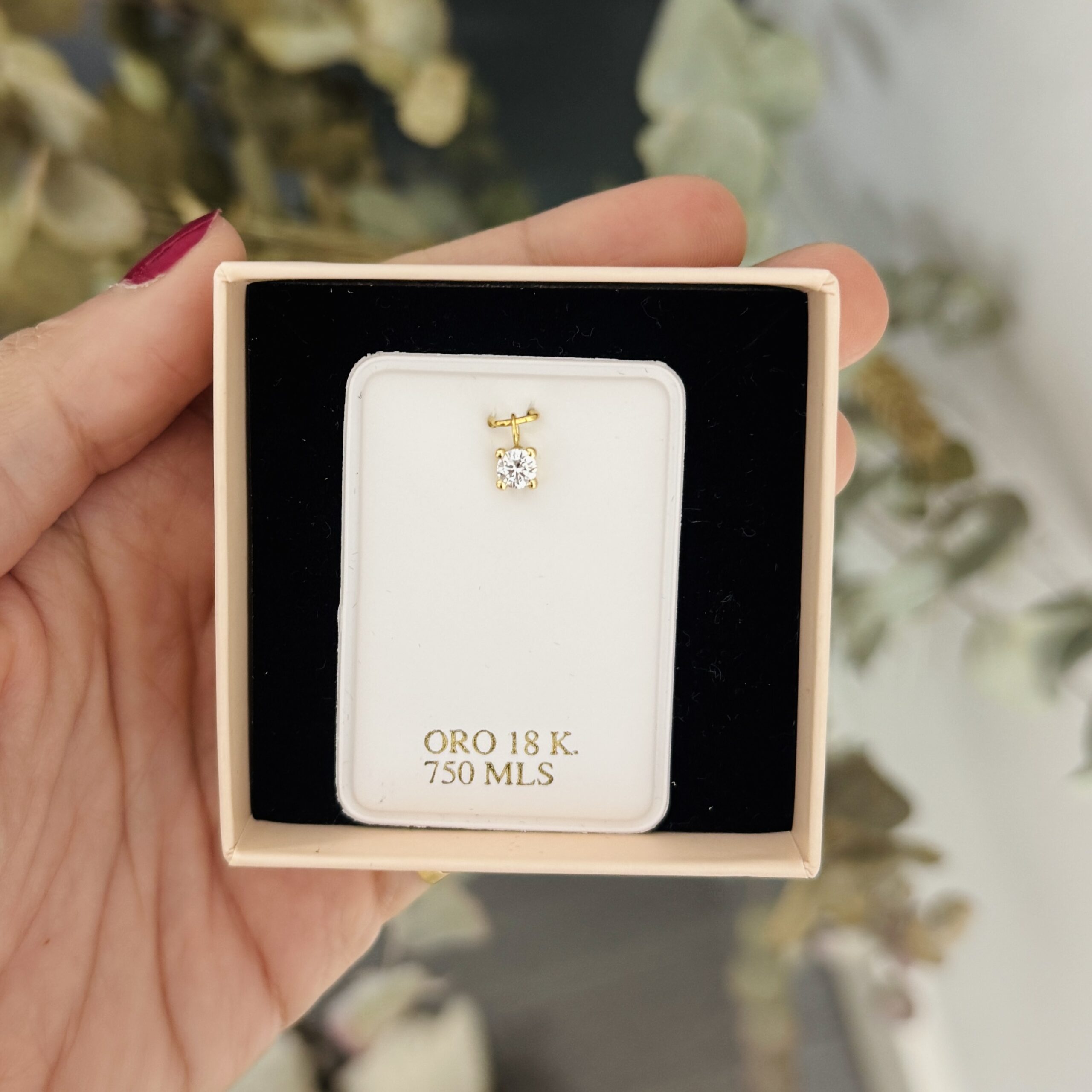 colgante punto de luz oro