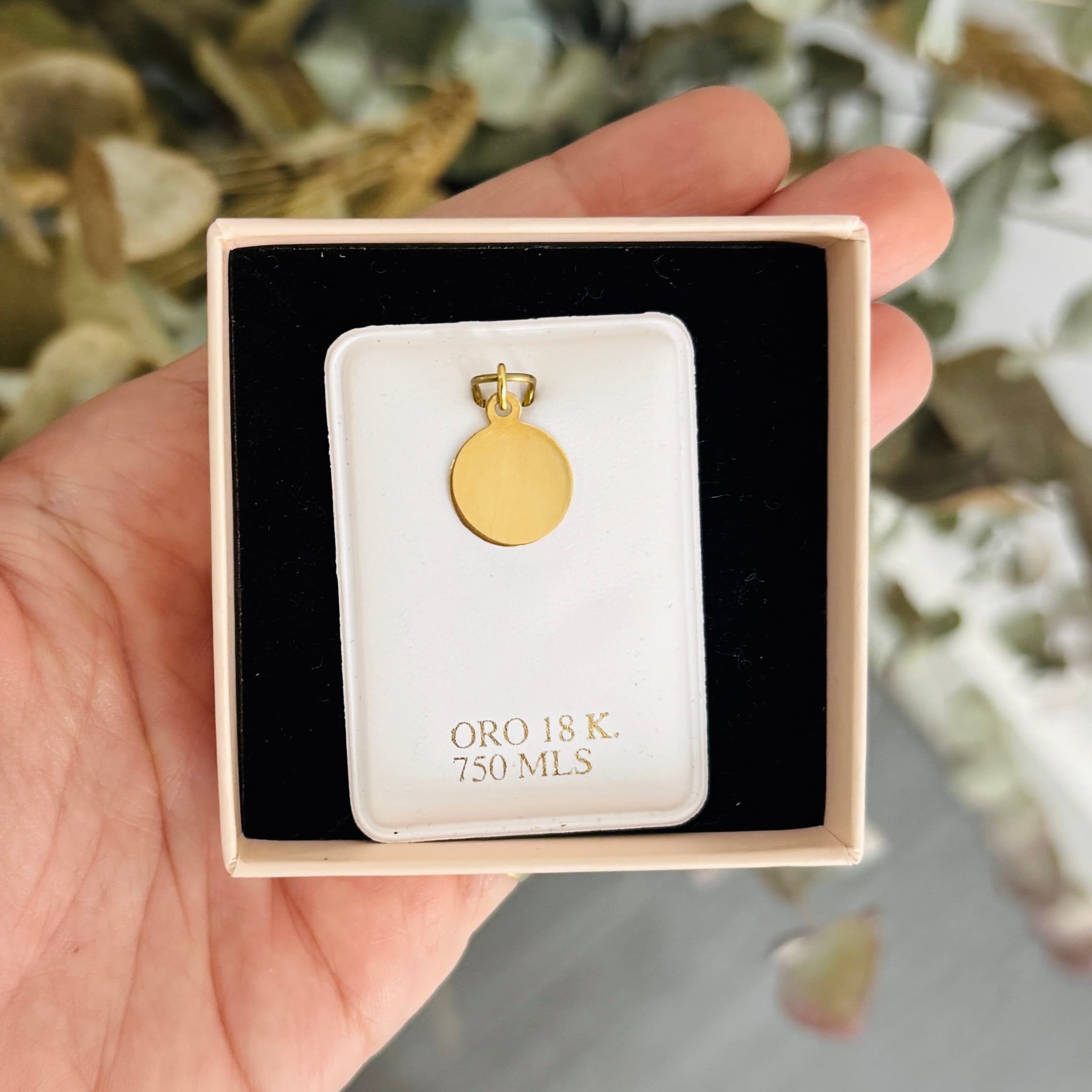 medalla oro 18k