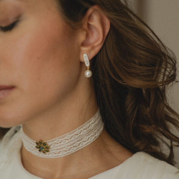 Pendientes Novia Lis Perlas