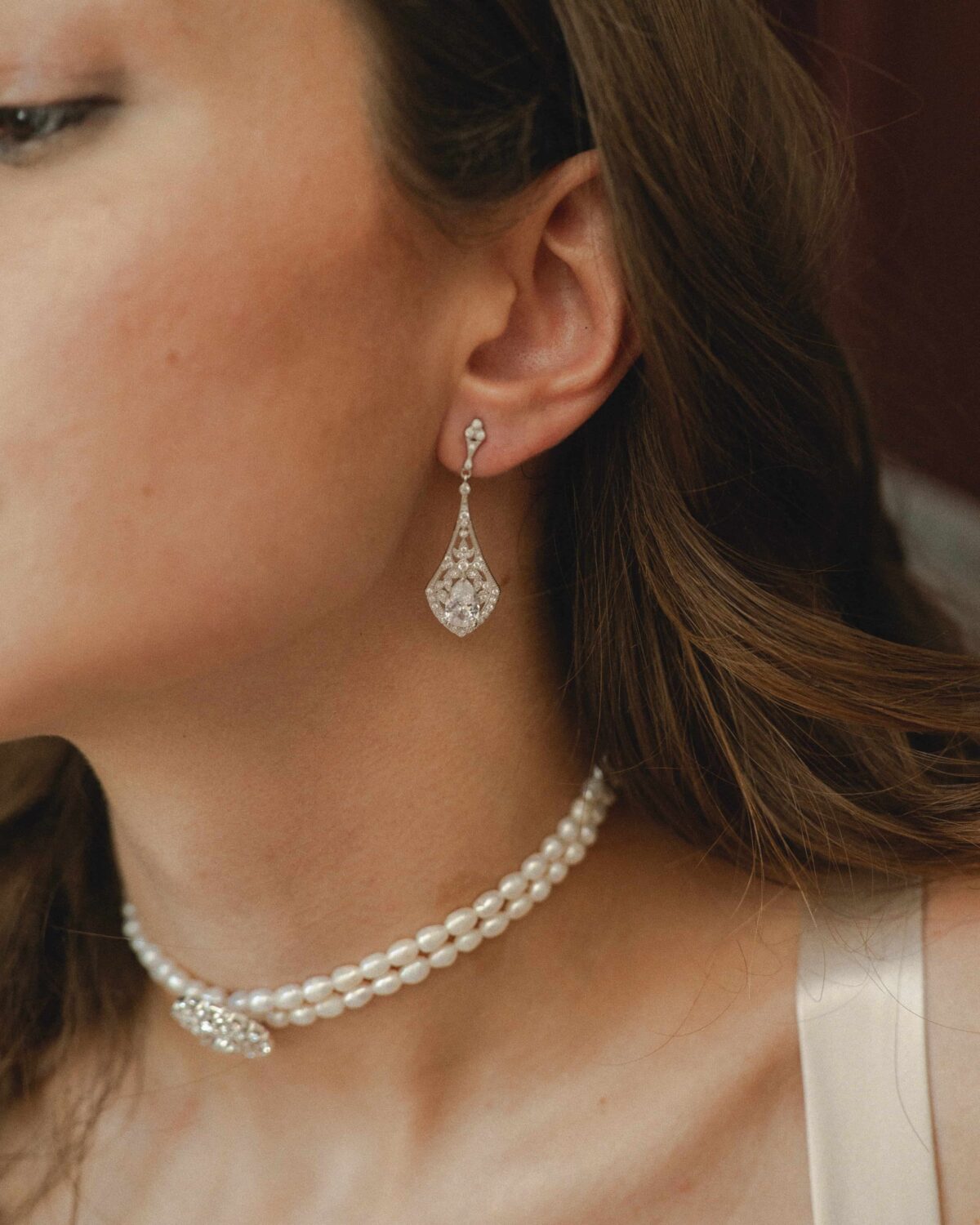 Pendientes Novia Emperatriz Plata