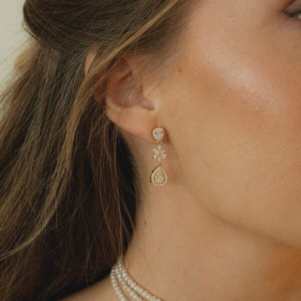 Pendientes Novia Flora