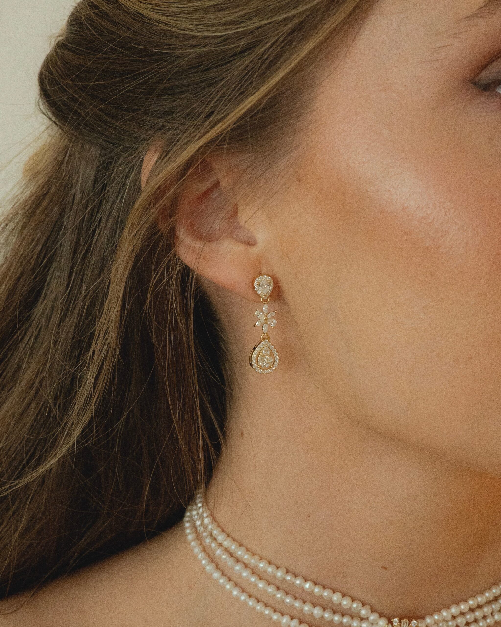 Pendientes Novia Flora