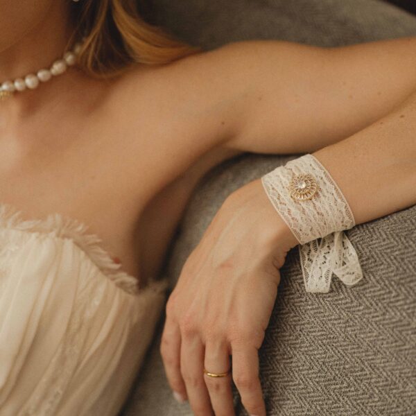 Choker de Novia Encaje Paris Violet - Imagen 3