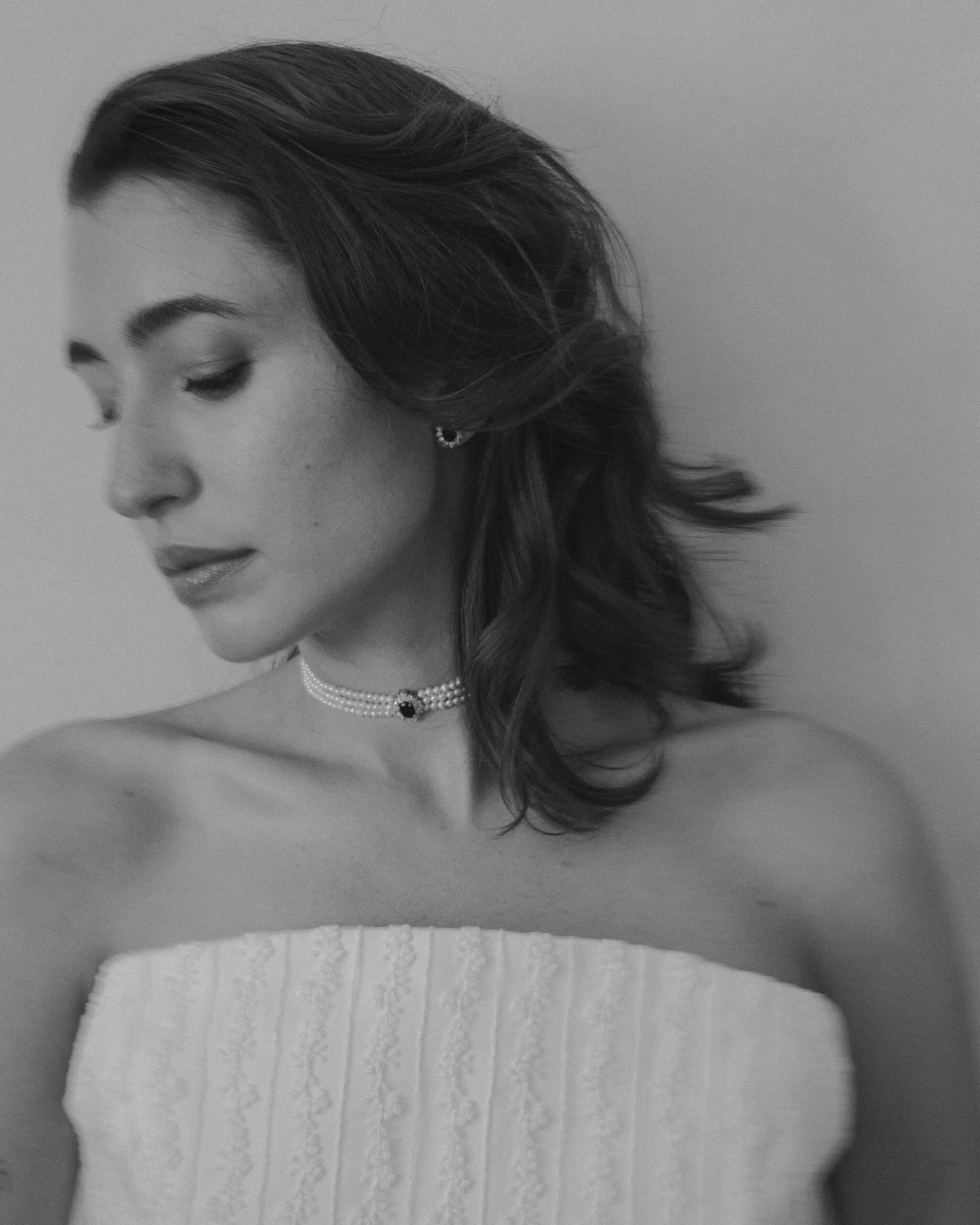 choker novia broche zafiro y circonita