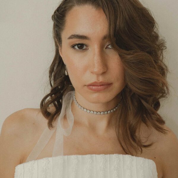 Choker de Novia Filippa Plata - Imagen 3