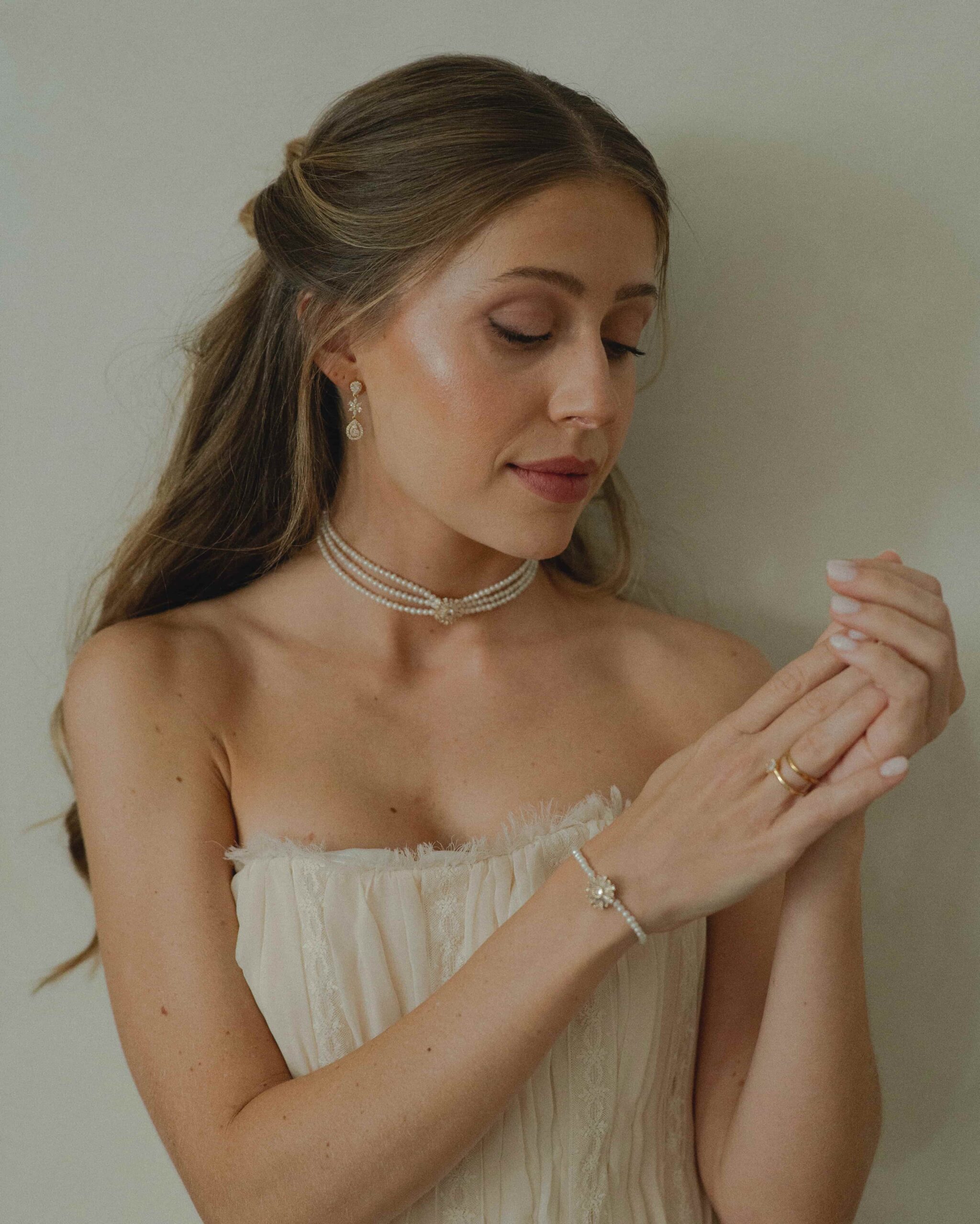 choker novia perla
