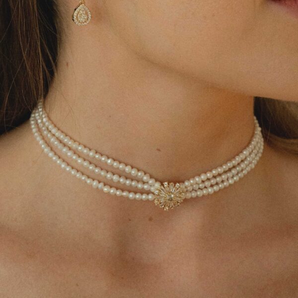 Choker de Novia Perlas Daphne