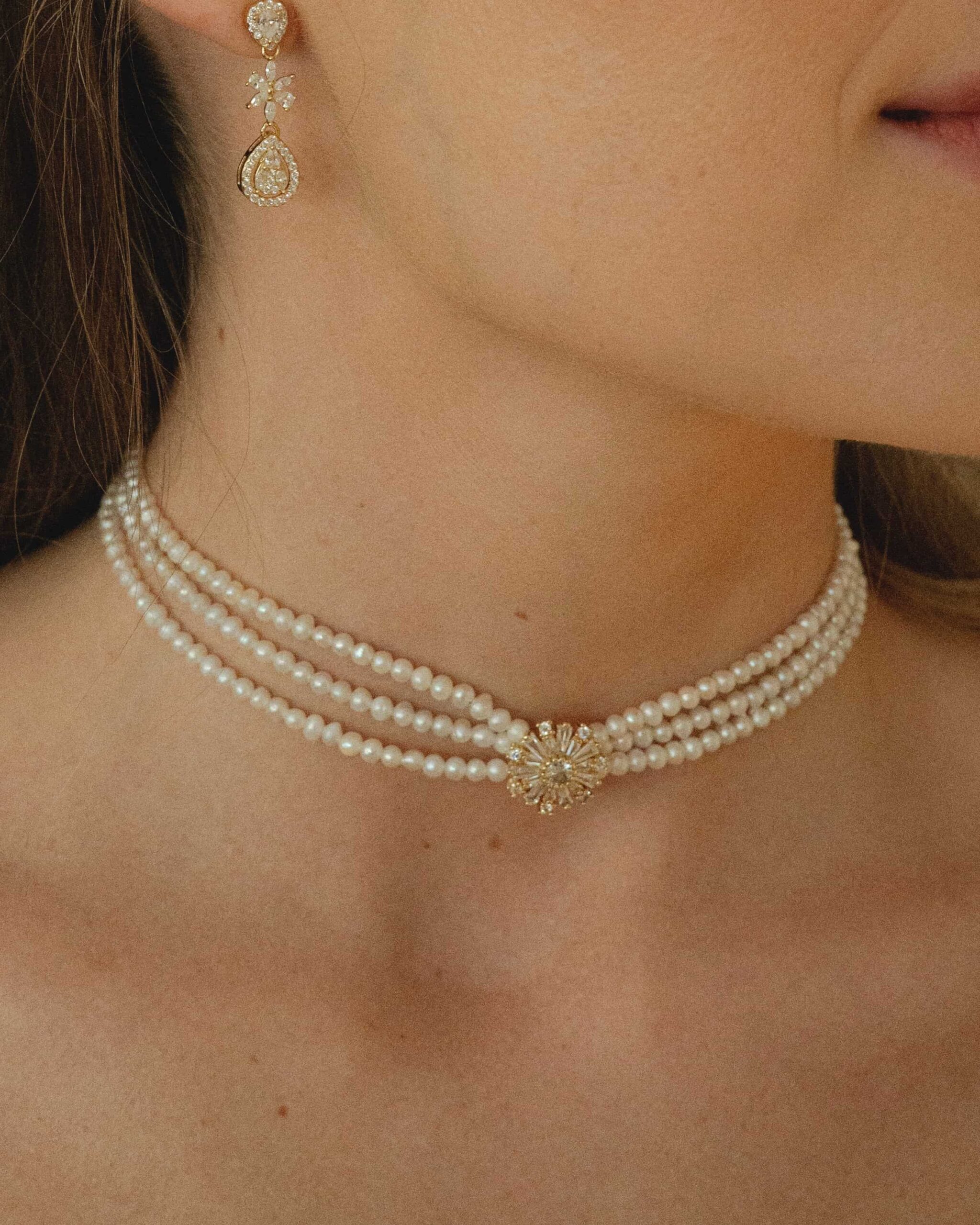 choker novia perlas cultivadas naturales