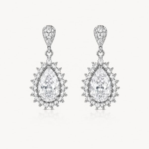 Pendientes Novia Gota Clasic Plata